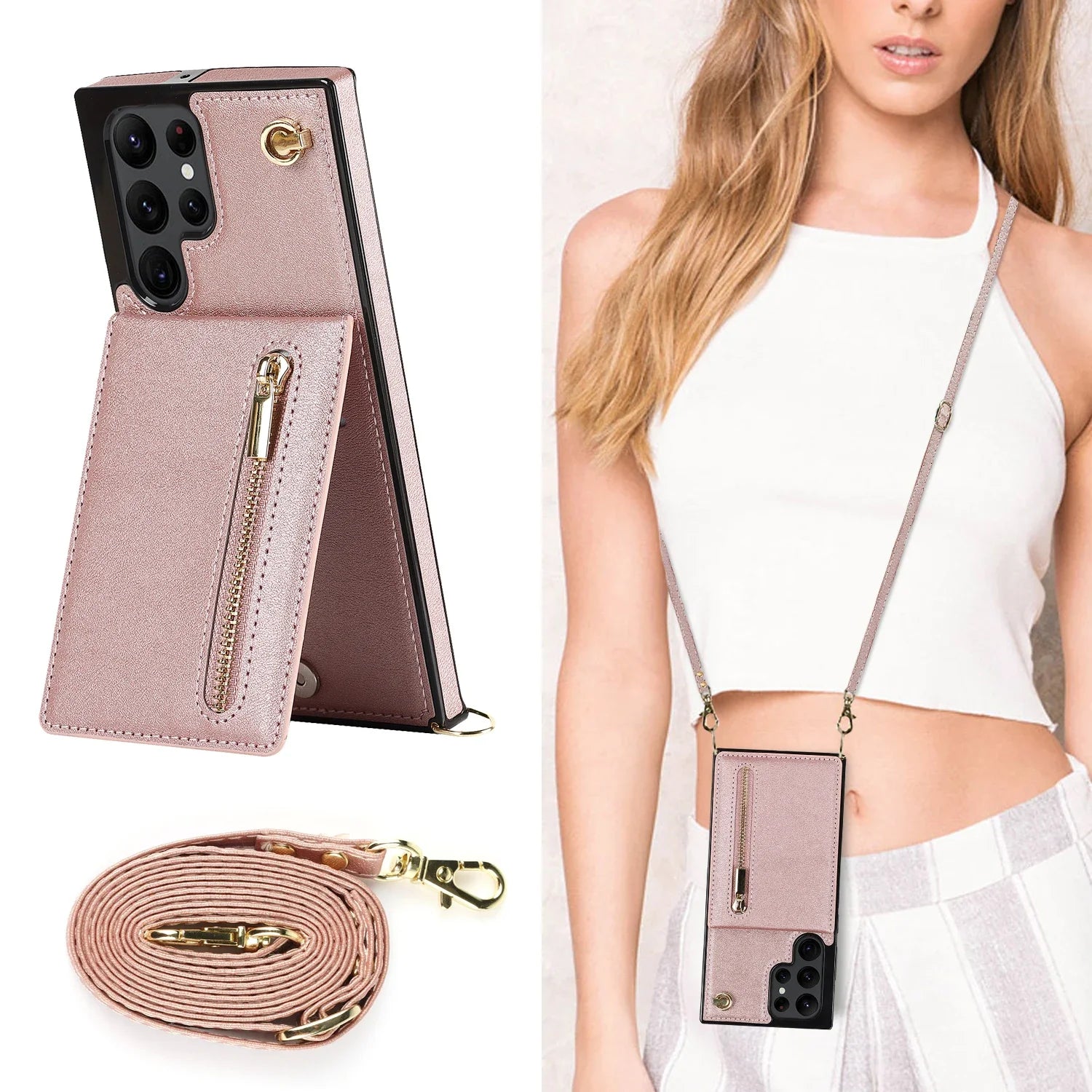 Crossbody wallet phone case (Samsung)