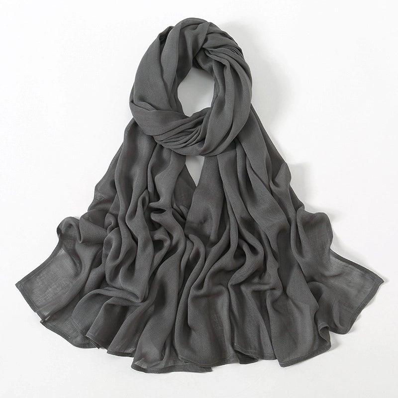 Women's Elegant Minimalist Solid Color Rayon Kerchief