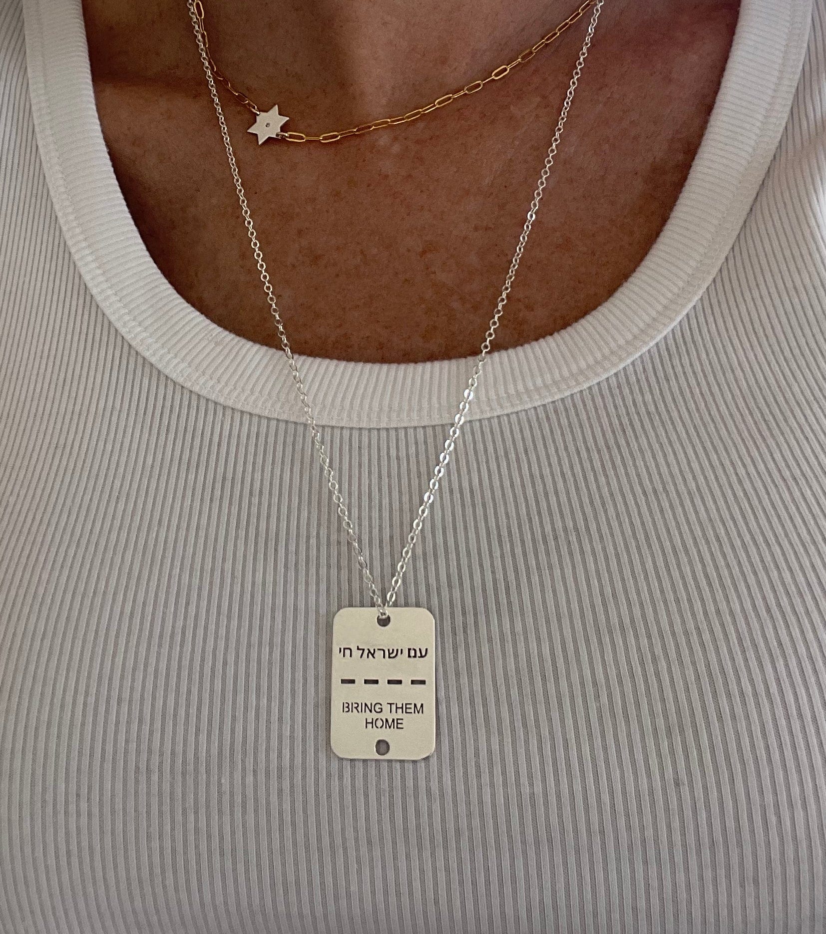 Bring Them Home Tag Necklace - Sterling Silver or Gold Plated - 100% of Profits Donated