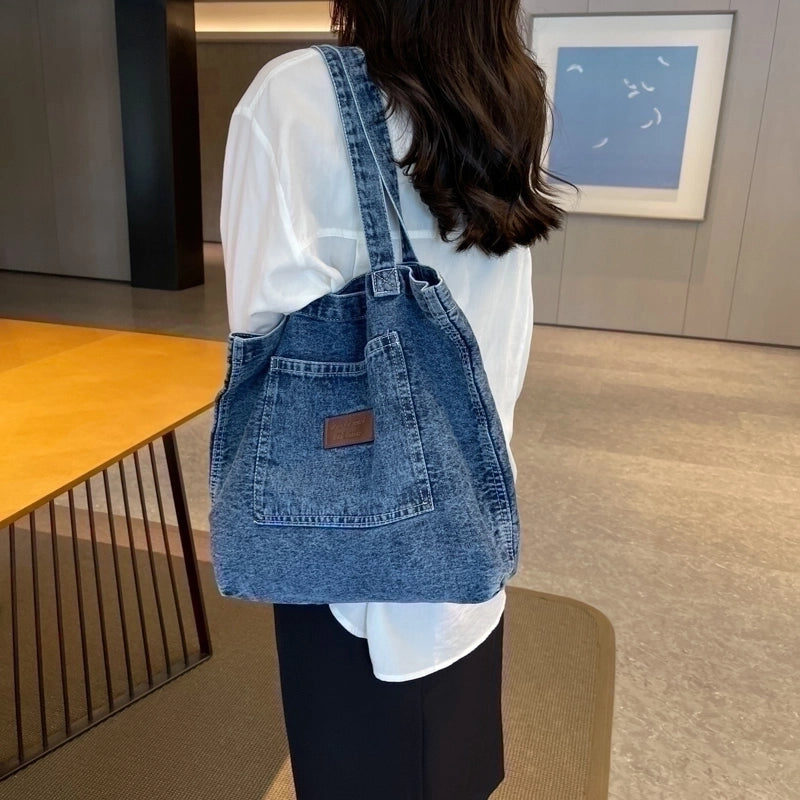 Women's All Seasons Denim Classic Style Shoulder Bag