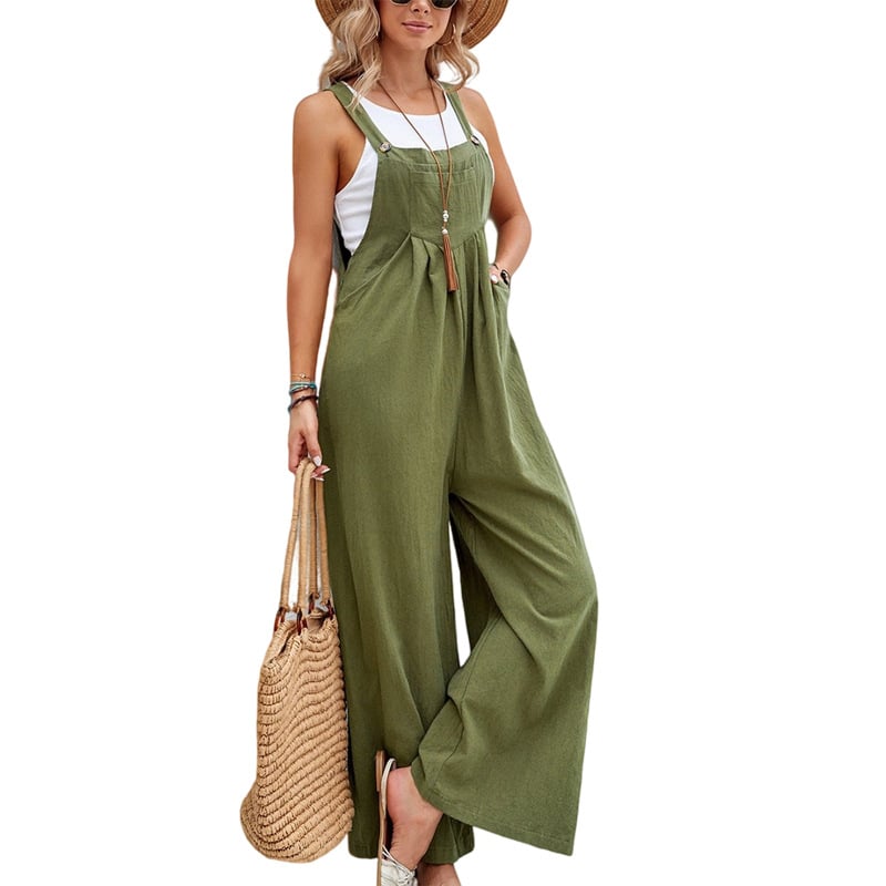 Vrouwen Super Leuke Spaghetti Band Mouwloze Vakantie Romper Jumpsuit