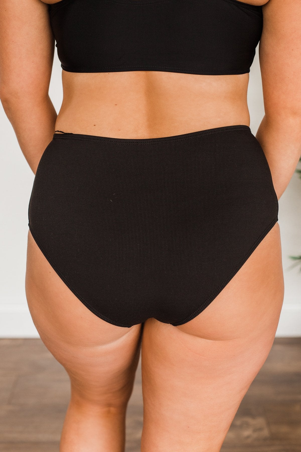 Truly Treasured Mid-Rise Swim Bottoms- Black