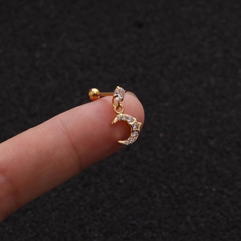 Ear Cartilage Rings & Studs Fashion Pentagram Copper