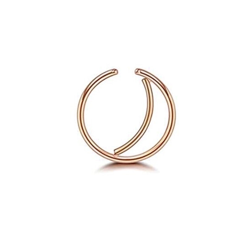 Minimalist Solid Color Stainless Steel Plating Nose Ring 1 Piece