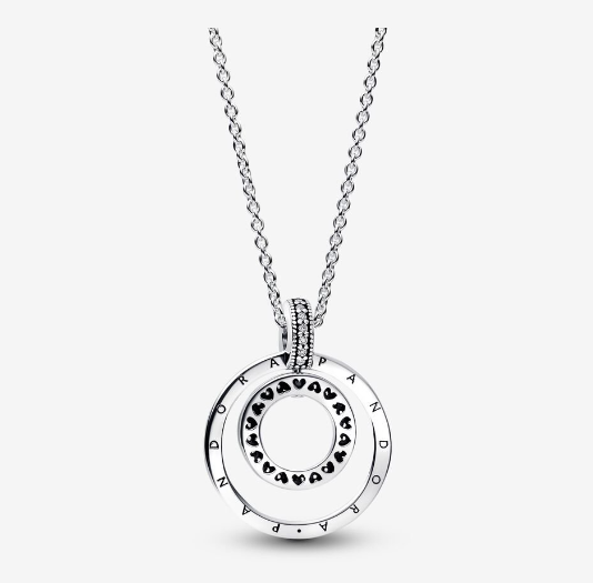 Pandora Signature Logo Double Circle Necklace