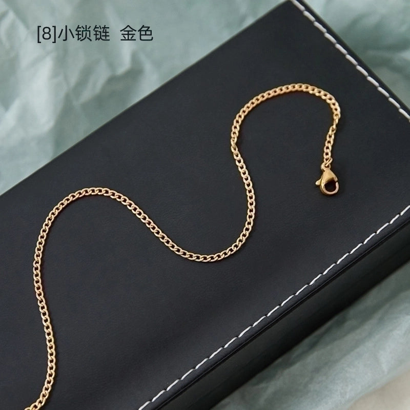 Fashion Geometric 304 Stainless Steel 18K Gold Plated Chain Stainless Steel Necklaces
