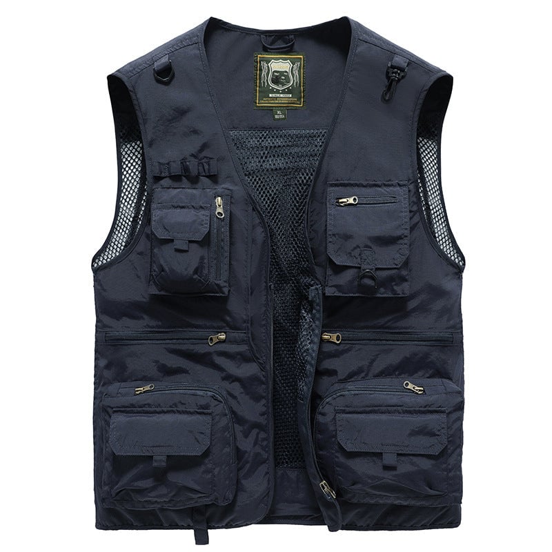 48% OFF Breathable Mesh Zip Cargo Vest