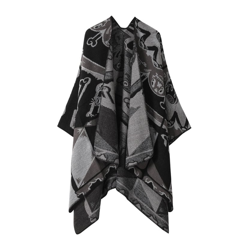 Unisex Ethnic Style Geometric Imitation Cashmere Shawl