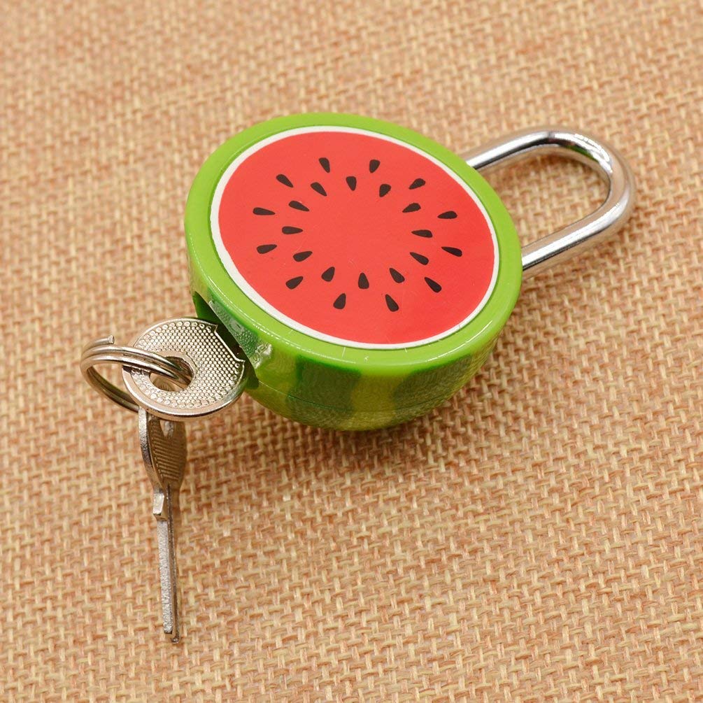 Cute Fruit Shape Metal Travel Suitcase Press Lock With Keys