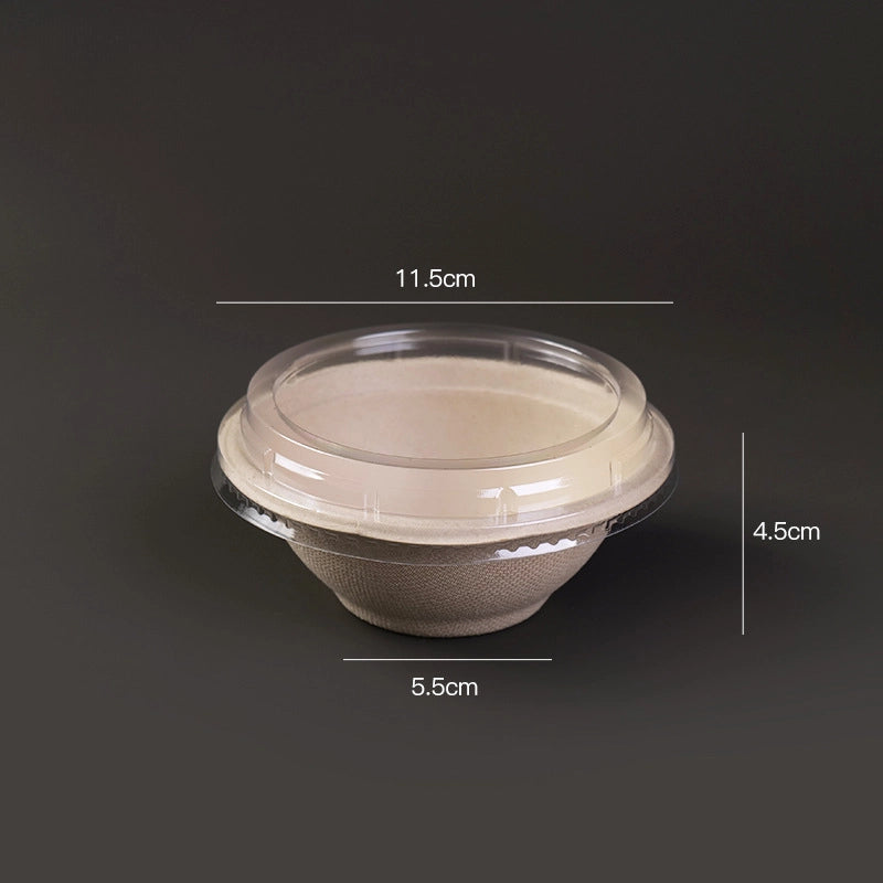 Disposable Paper Bowl Tableware Set Paper Bowl Commercial Household Bowl Degradable Whole Box Disposable Round Bowl