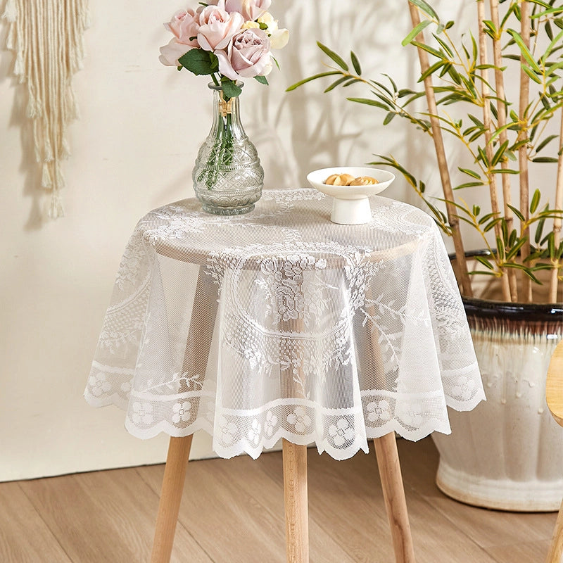 Elegant Plant Lingge Lace Tablecloths