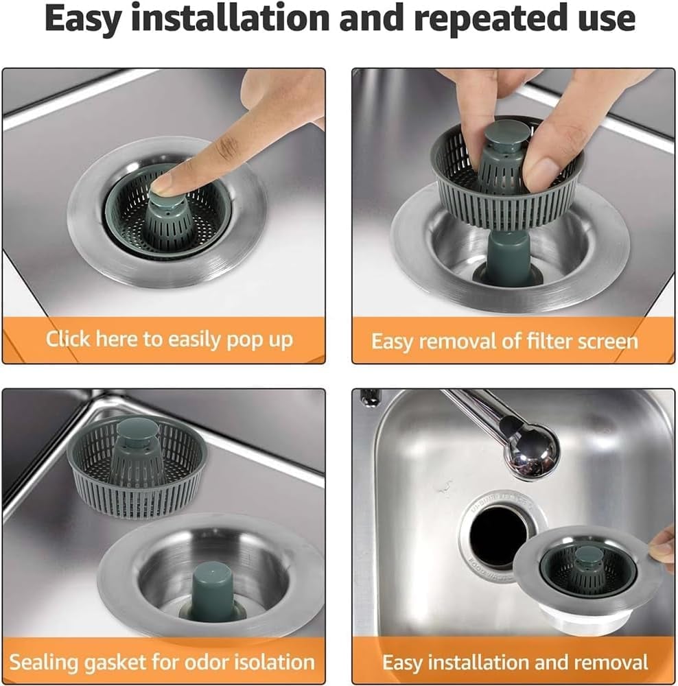 🎁LAST DAY 49% OFF🔥2024 New Upgraded Sink Bounce Core Drain Strainer