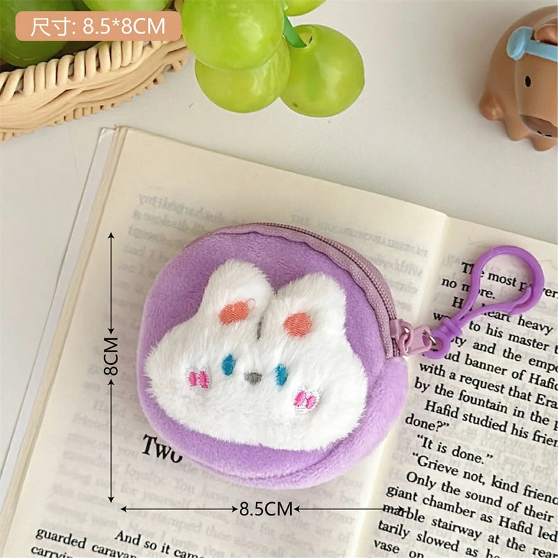 Unisex Animal Capybara Plush Side Zipper Coin Purses
