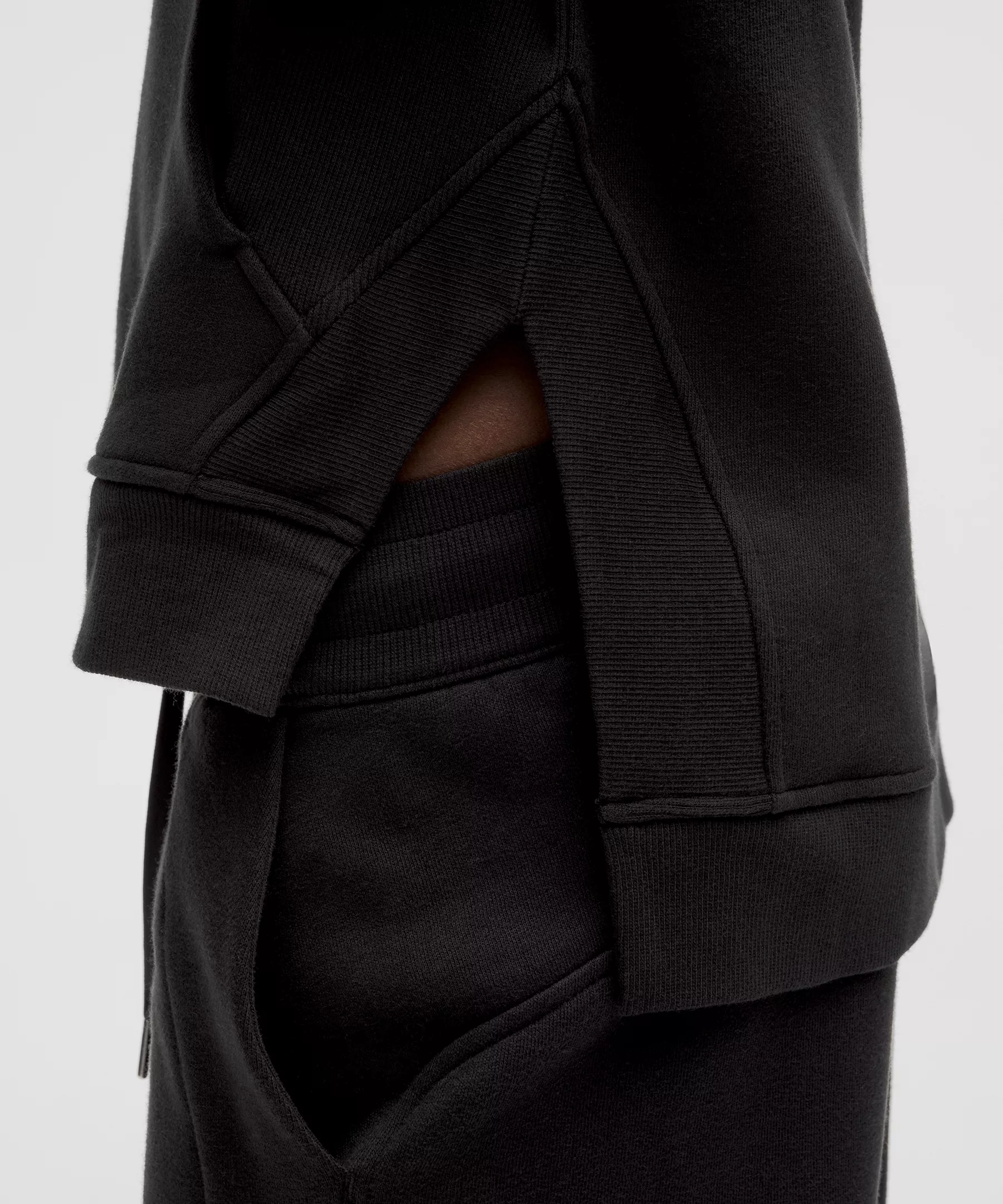 Scuba Oversized Side-Slit Hoodie