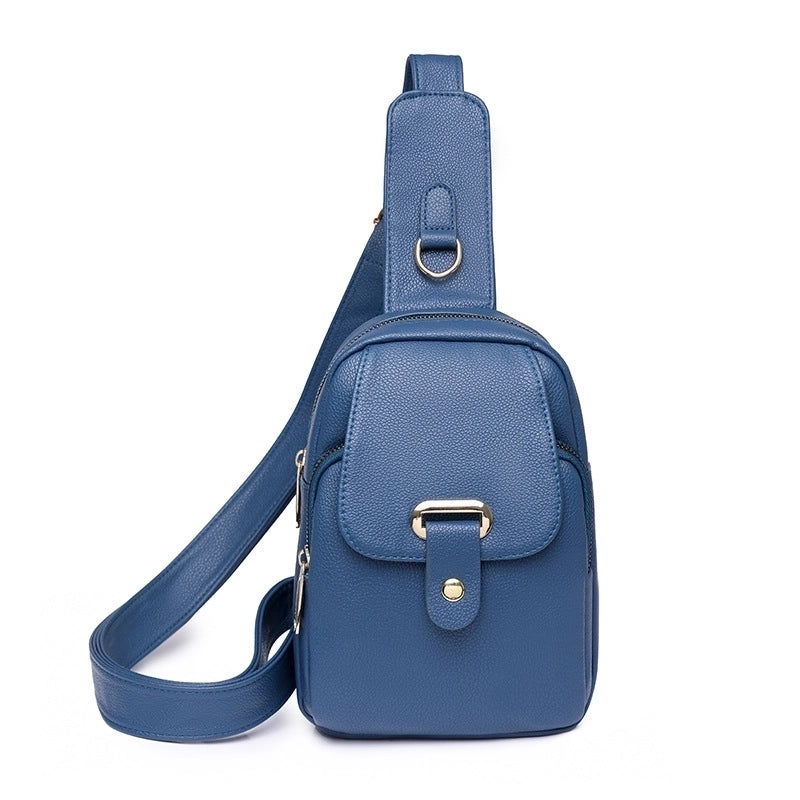 Women's Streetwear Solid Color Pu Leather Waist Bags