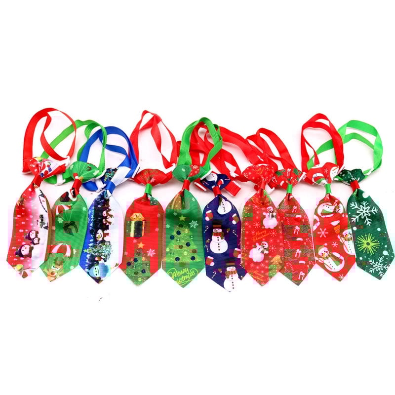 Christmas Polyester Christmas Santa Claus Snowman Snowflake Pet Accessories