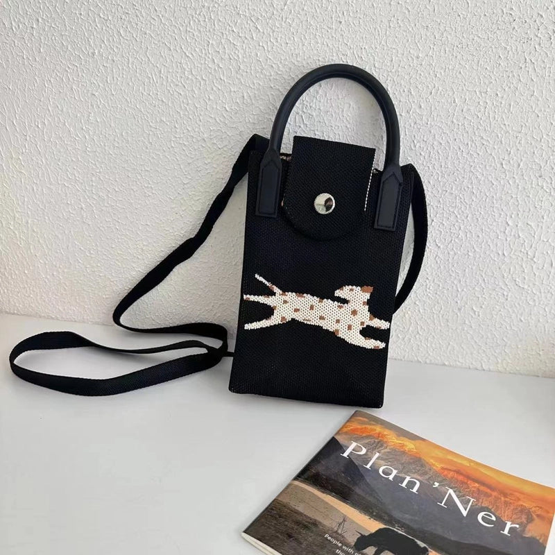 Women's Mini Polyester Animal Streetwear Magnetic Buckle Handbag
