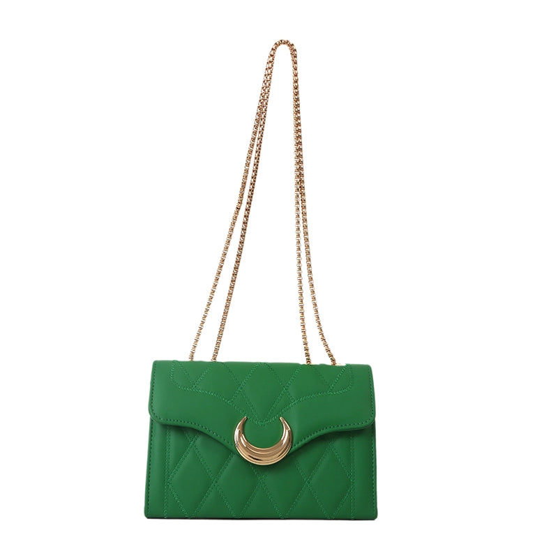 Women's All Seasons Pu Leather Solid Color Classic Style Square Magnetic Buckle Shoulder Bag