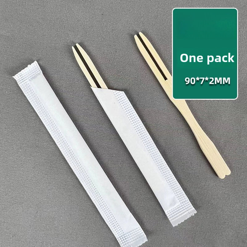 Bamboo Fruit Fork Disposable Children Heart-shaped Bamboo Fork KTV Bar Club Home Snack Fork Manufacturers