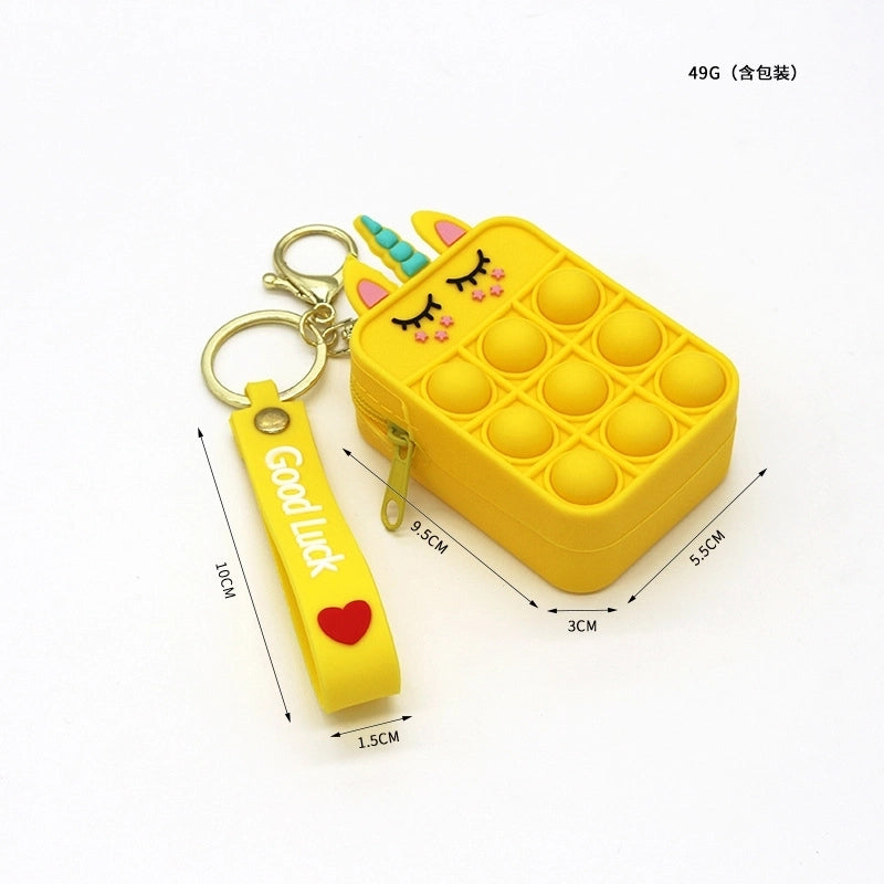 Unisex Fruit Silica Gel Zipper Coin Purses