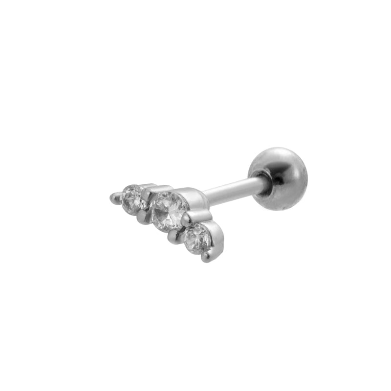 1 Piece Ear Cartilage Rings & Studs Sweet Heart Shape Flower 316L Stainless Steel  Copper Plating Inlay Zircon Ear Cartilage Rings & Studs