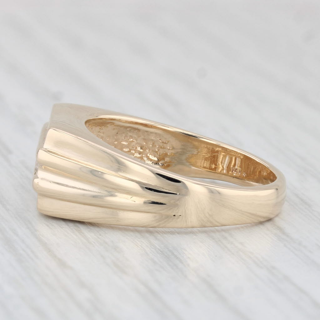 0.45ctw Diamond Men's Ring 14k Yellow Gold Size 10 Wedding