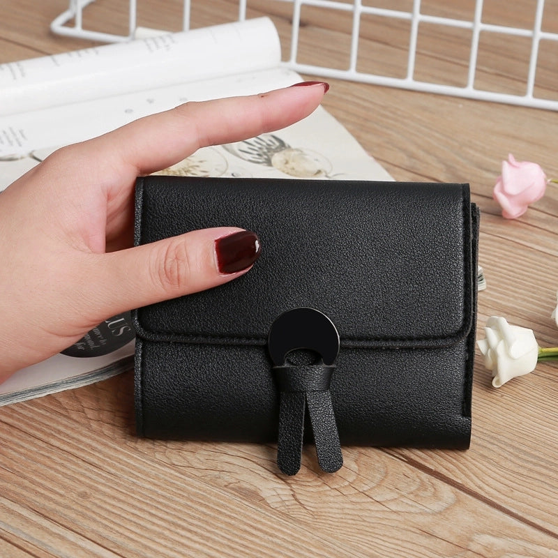 Korean Solid Color Portable Short Wallet