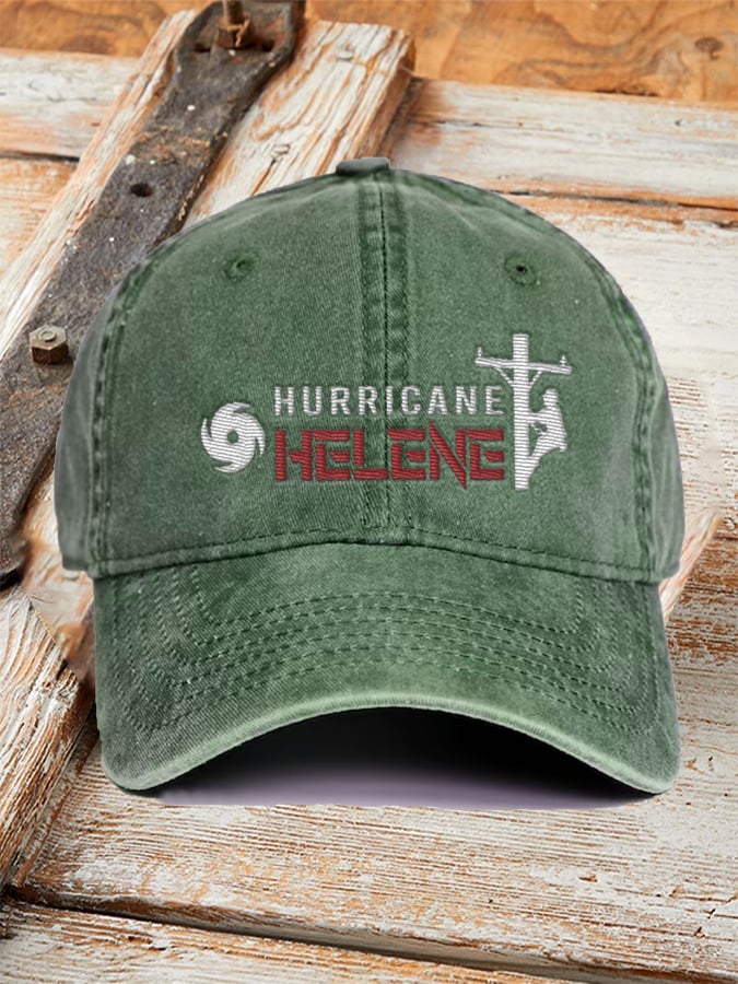 Vintagehurricane Helene Printed Baseball Cap