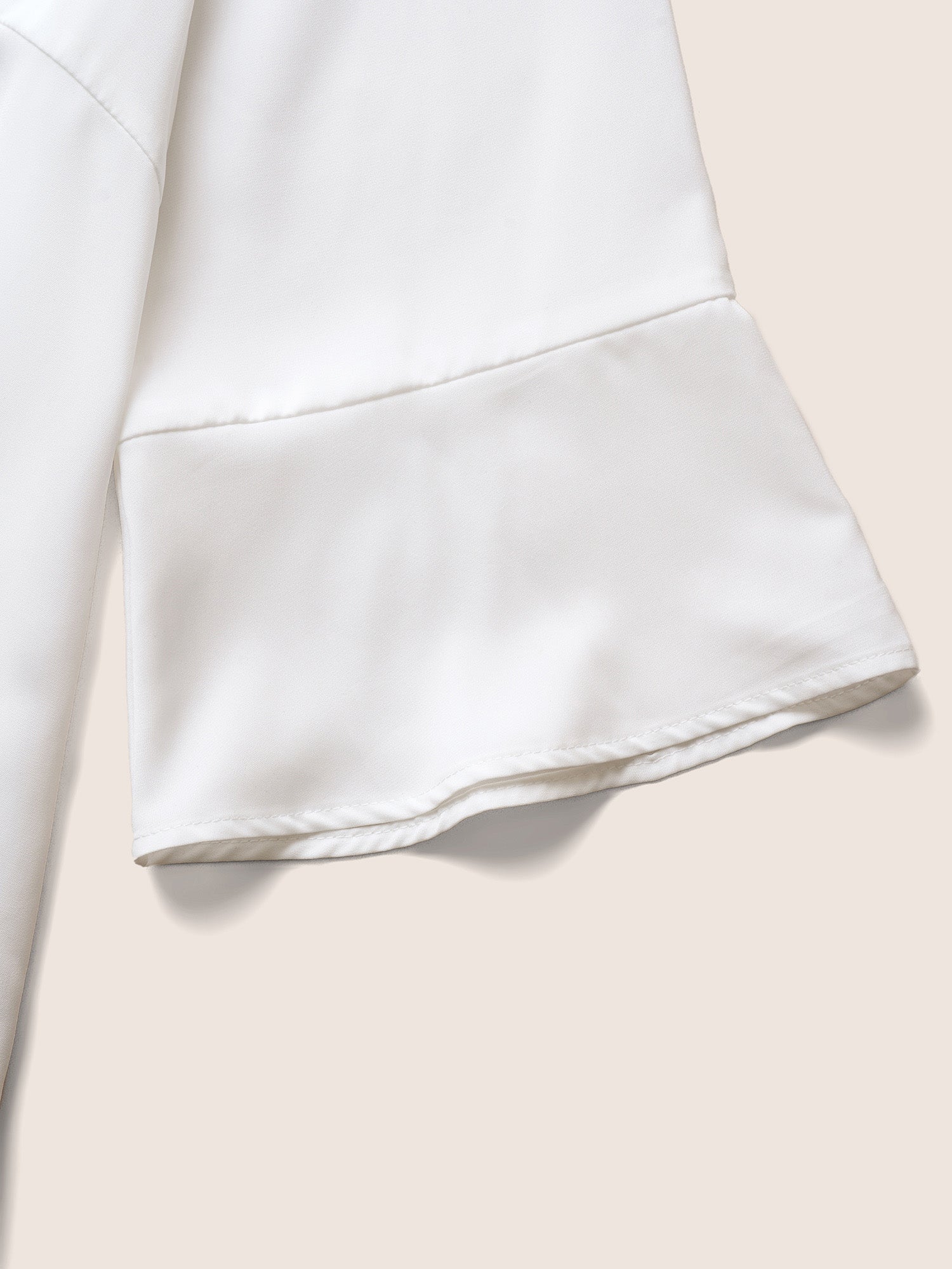 Anti-Wrinkle Plain Ruffles Pleated Blouse
