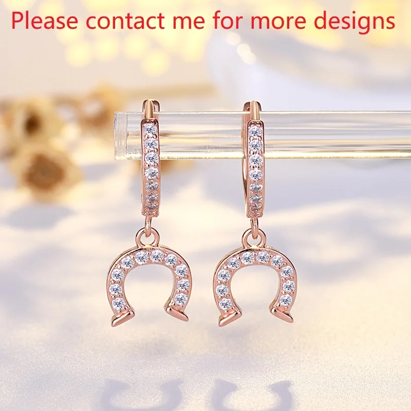 Famous Popular Brands CC Horseshoe Stud Earrings Double Letter C Drop Earrings Designer Fashion Earrings for Women