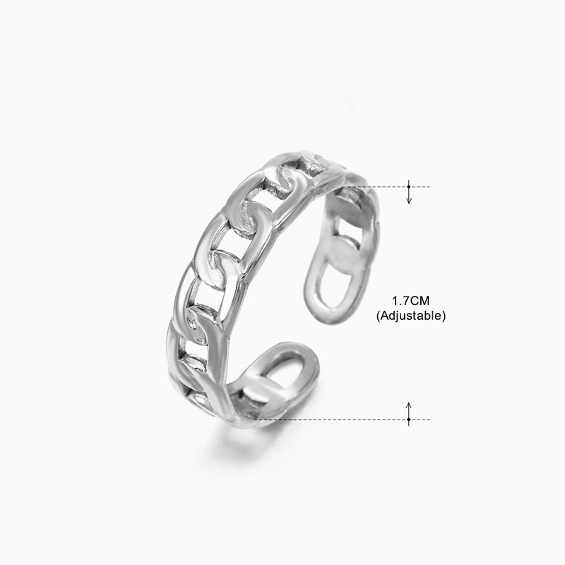 3 Pieces Basic Classic Style Geometric Leaf Stainless Steel Plating Open Rings
