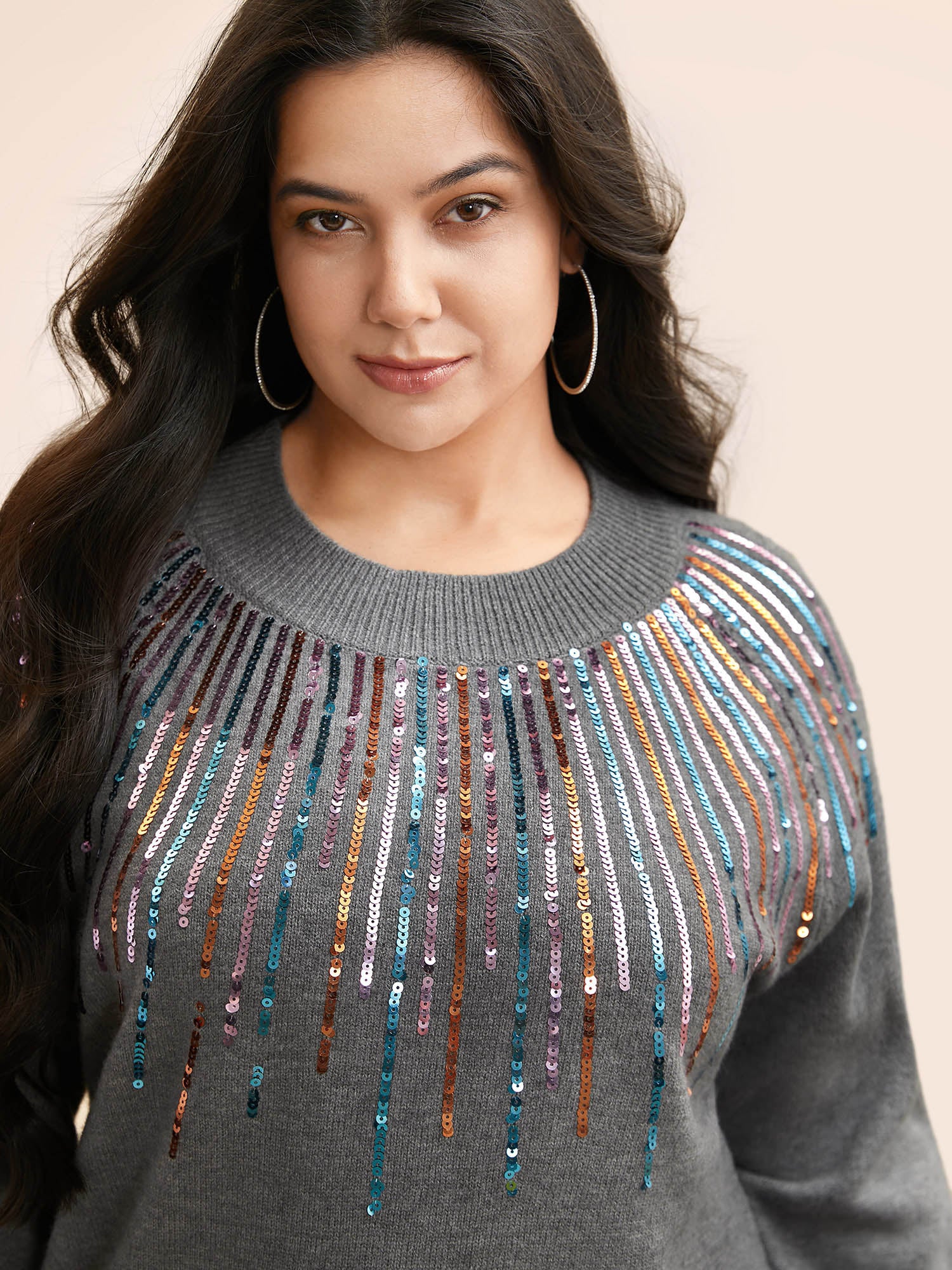 Supersoft Essentials Sequin Raglan Sleeve Pullover