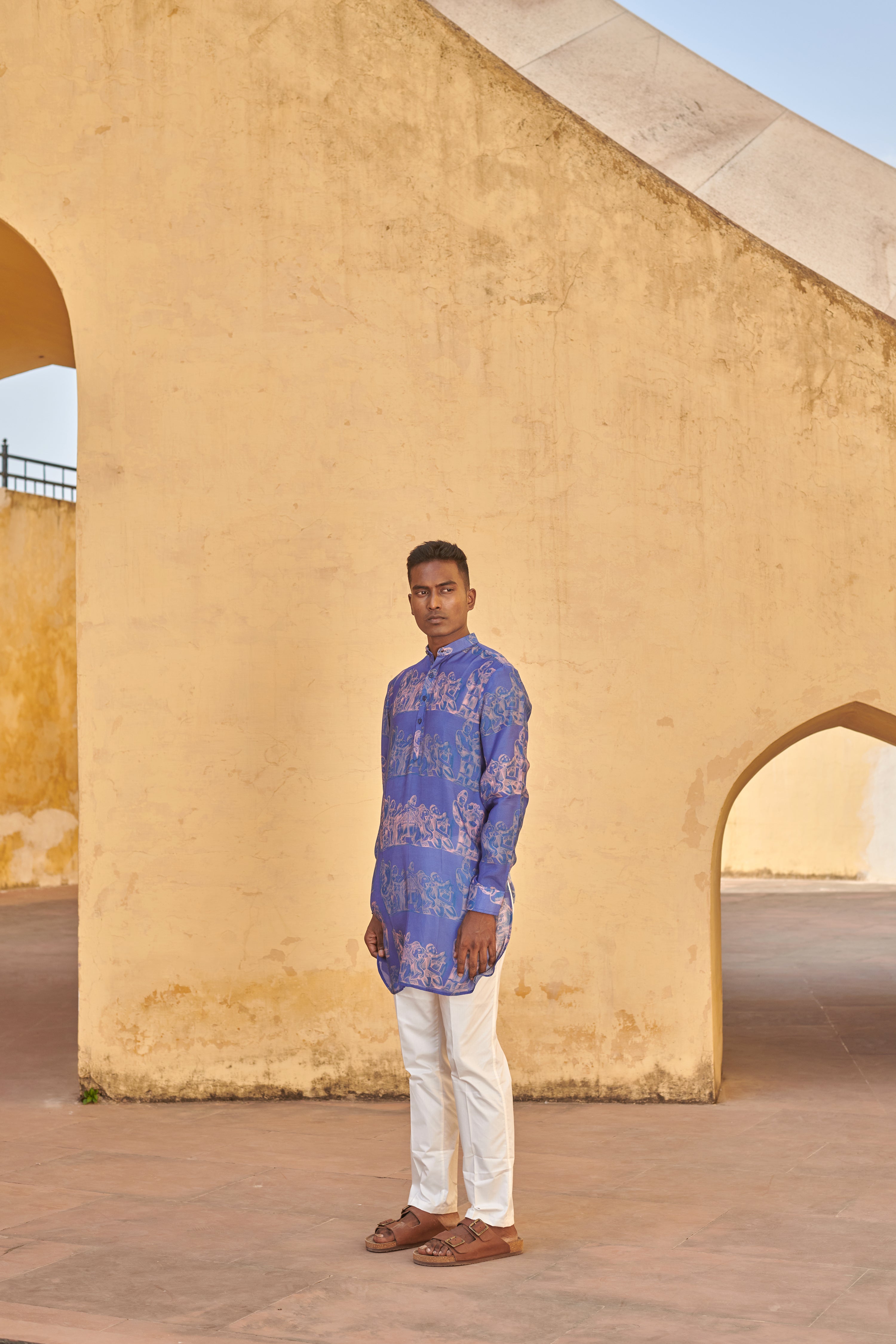 Berry Blue Khajuraho  Ganganagery Kurta