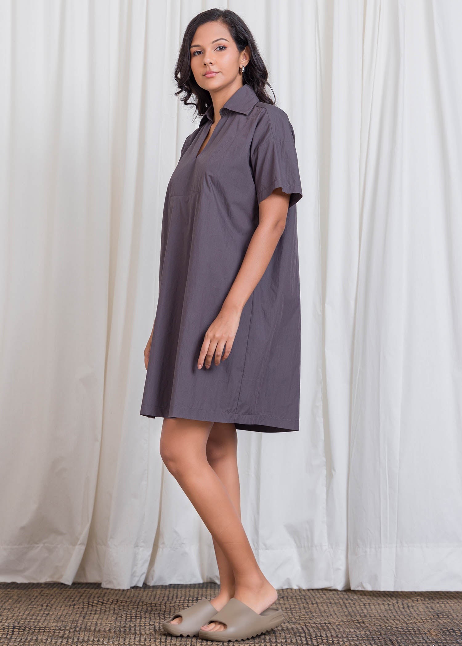 Tent Dress With Collar