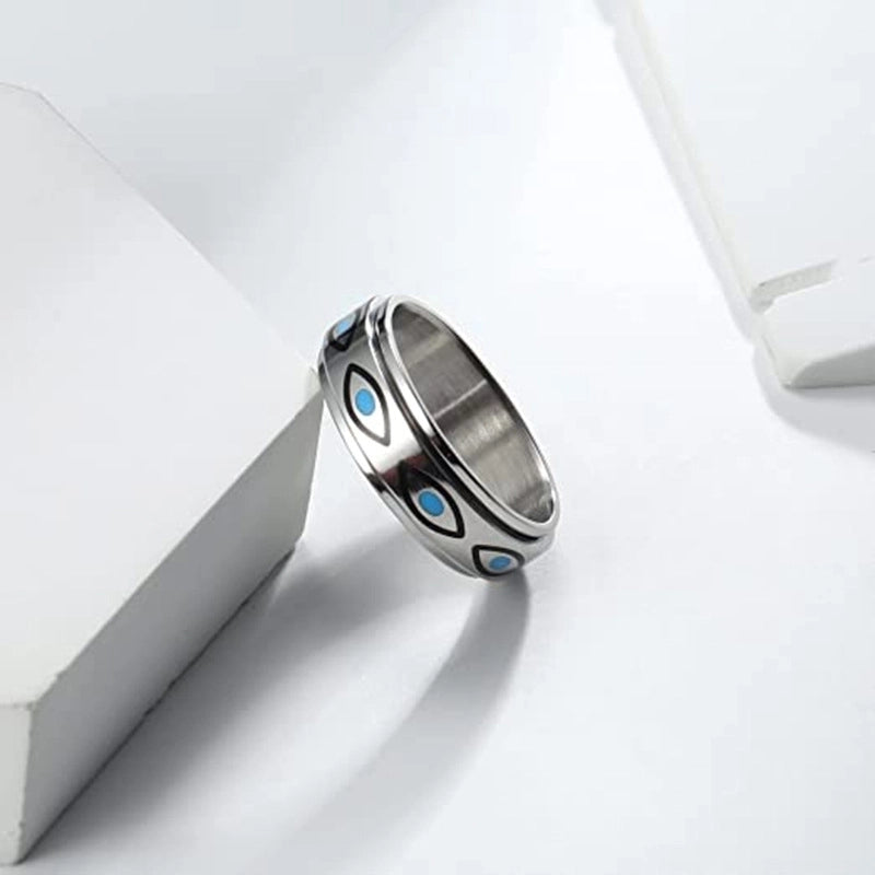 Minimalist Eye Titanium Steel Polishing Rings