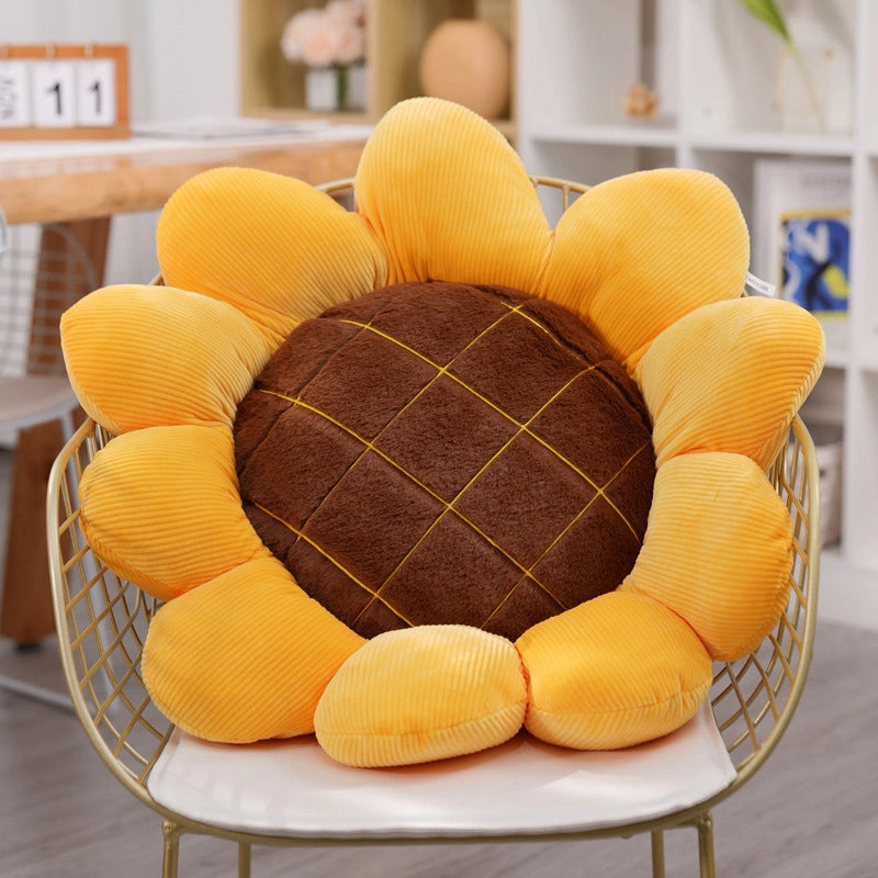 Pastoral Sunflower Pp Cotton Throw Pillow