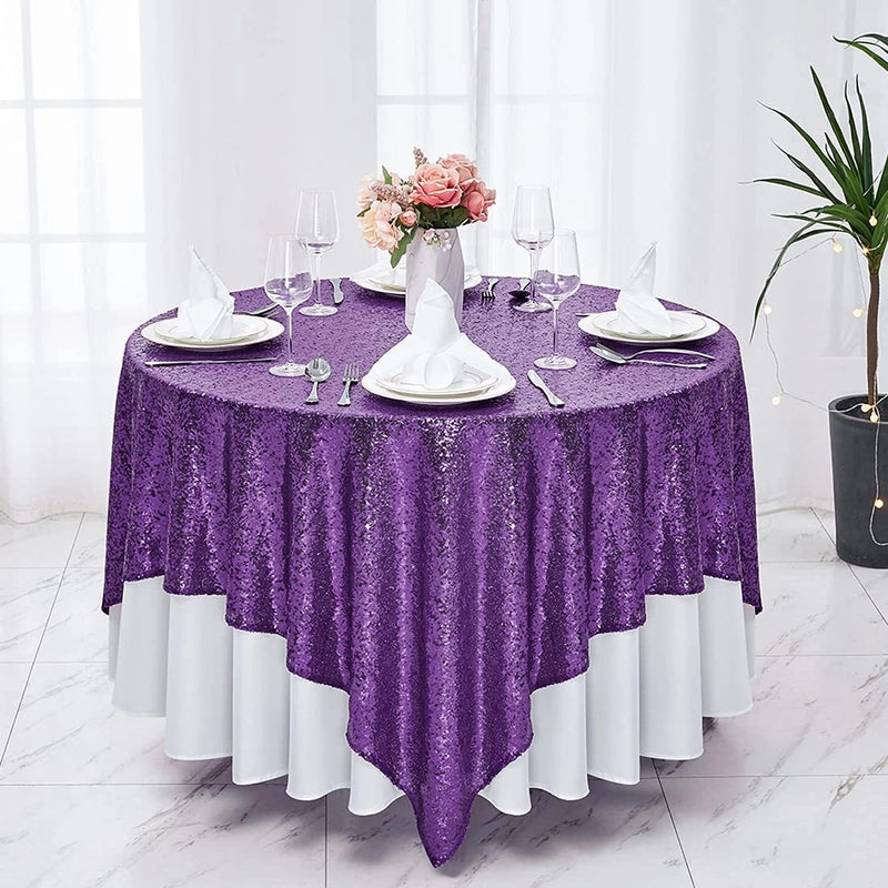 IG Style Sequins Solid Color Polyester Tablecloths