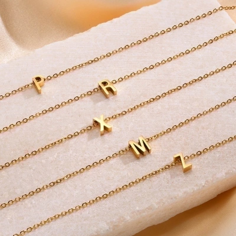 Minimalist Letter Stainless Steel Gold Plated Plating