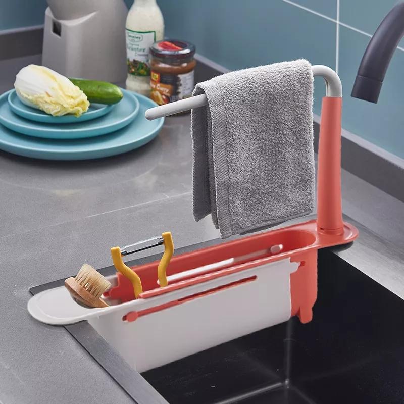 👍Updated Telescopic Sink Storage Rack