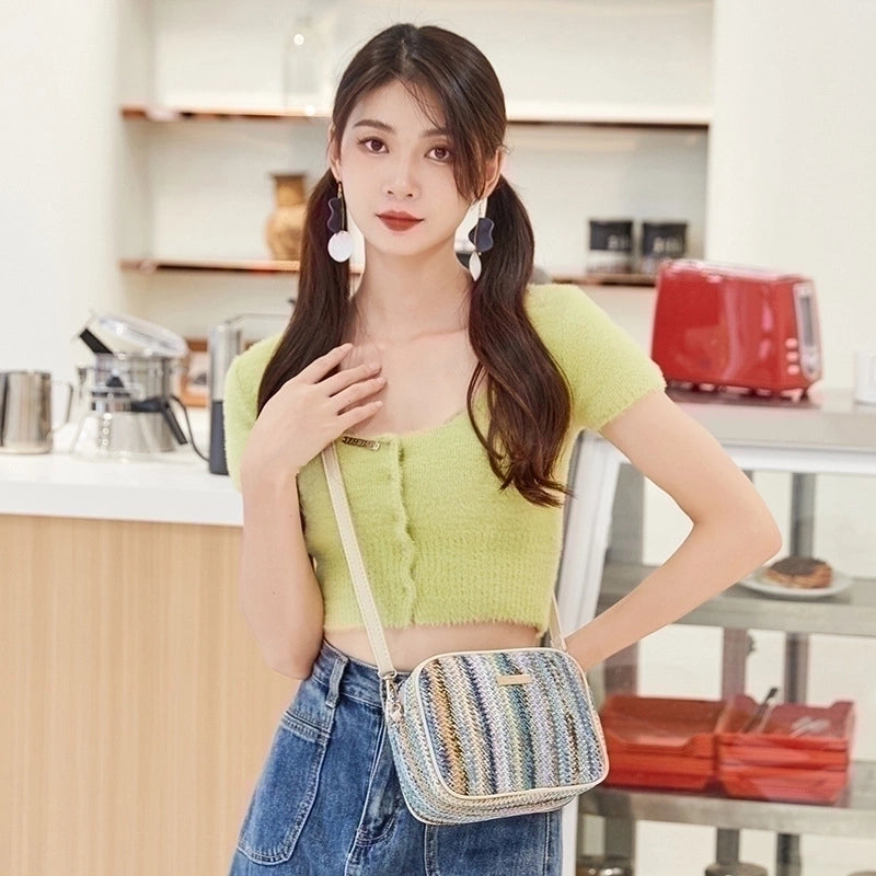 Women's Small All Seasons Straw Streetwear Straw Bag