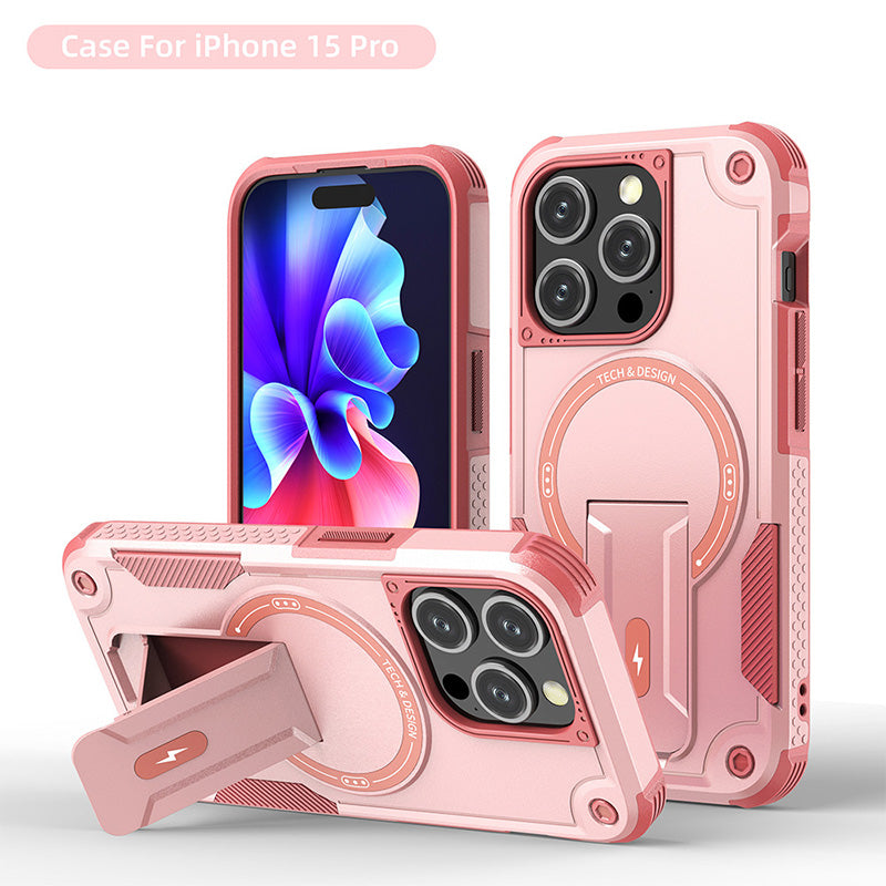 Invisible Bracket Mecha Style Mobile Phone Case for iphone