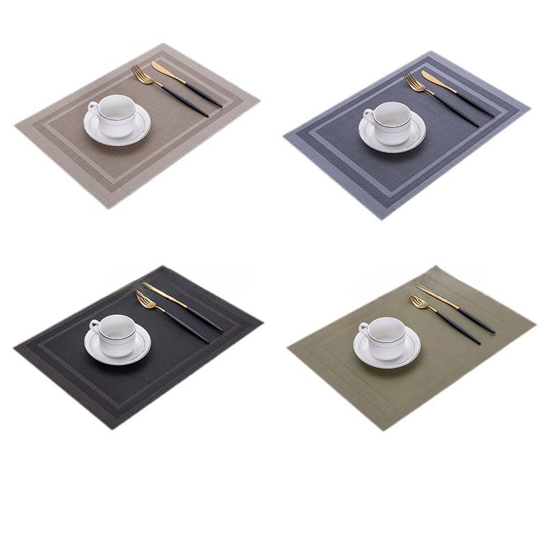 Chuangmu Placemat Western Placemat Environmentally Friendly PVC Woven Double Frame Dining Table Insulation Mat Household Hotel Tableware Mat