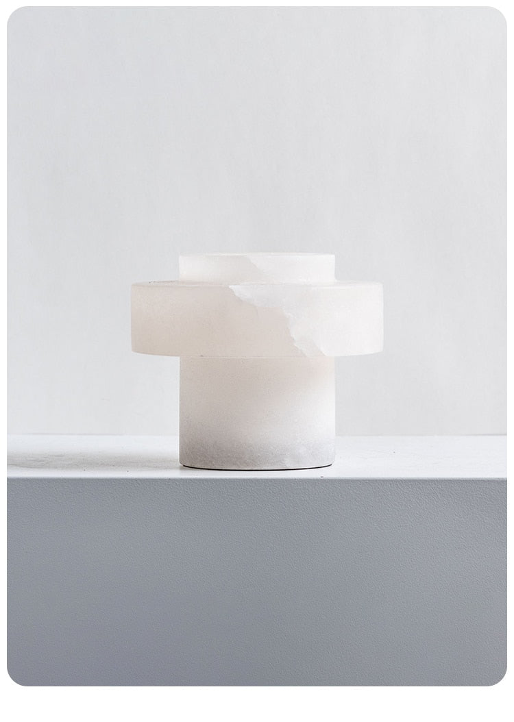 Scandinavian White Natural Marble Vase