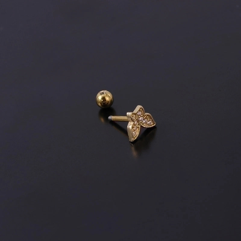 Ear Cartilage Rings & Studs Fashion Geometric Copper Plating Artificial Gemstones