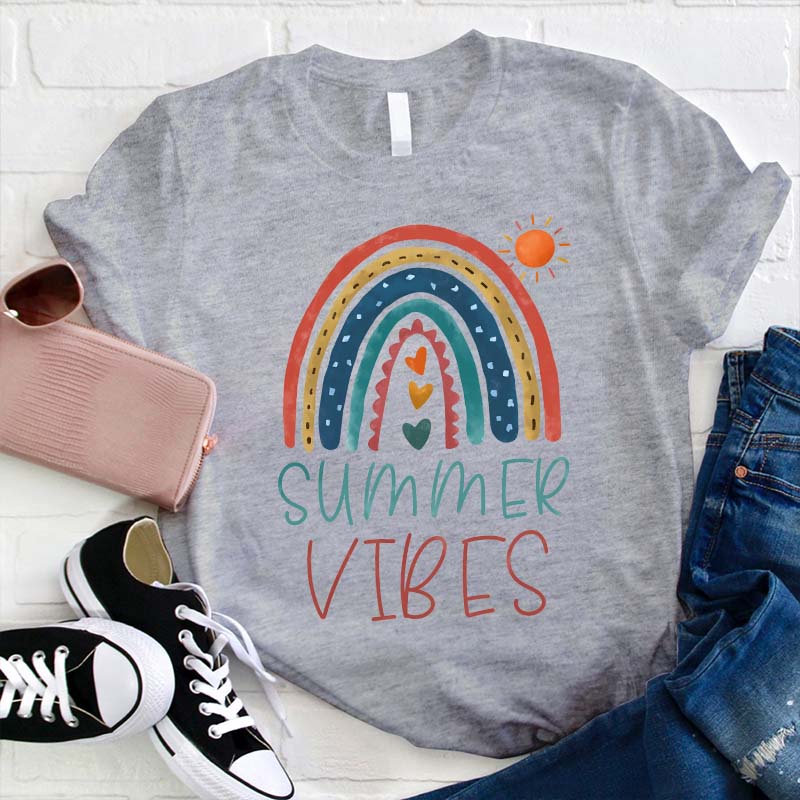 Summer Vibes Teacher T-Shirt