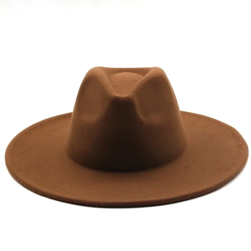 Retro Brim Big Brim Autumn And Winter Wool Top Hat