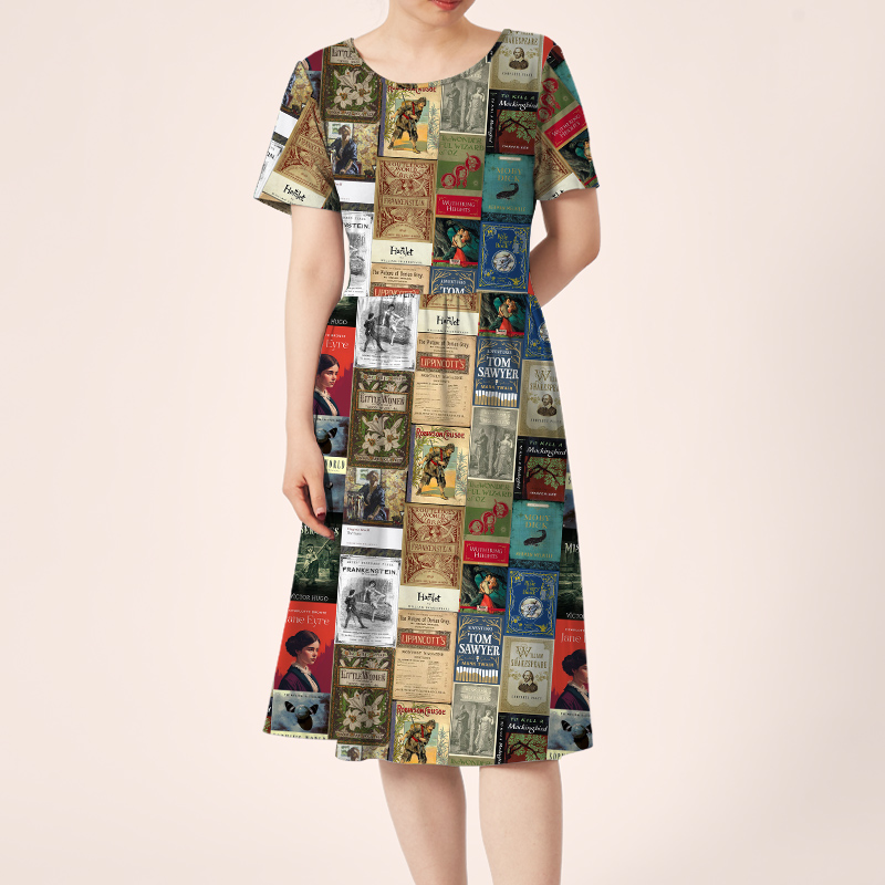 Masterpiece Literature Teacher Printed One Piece Dress