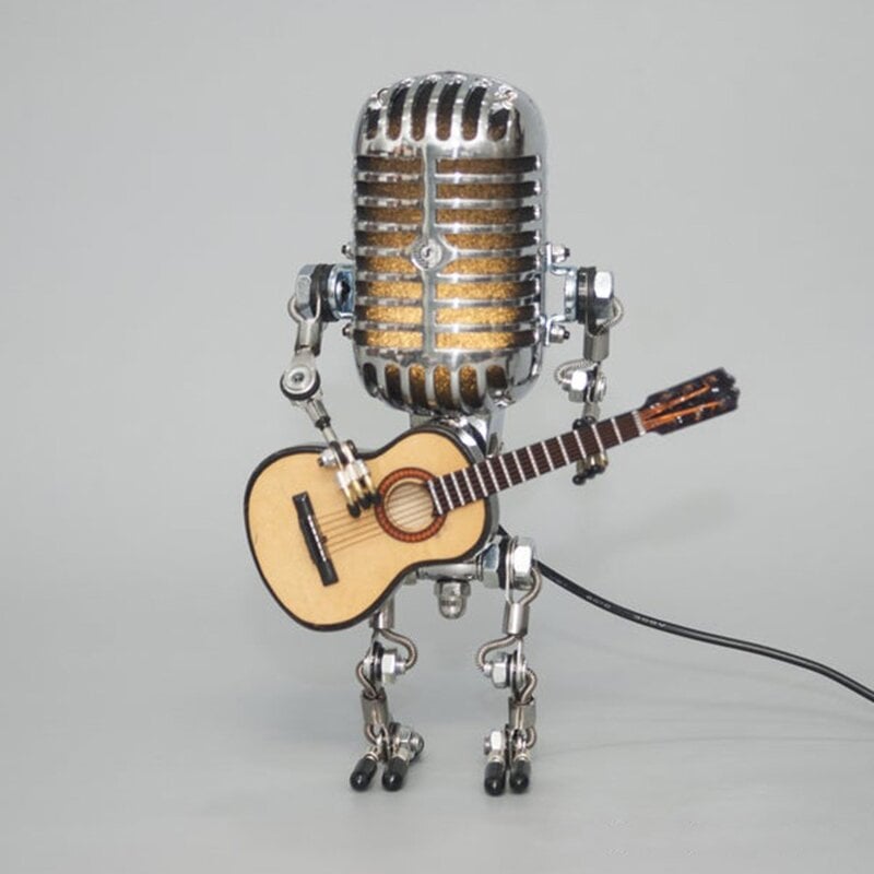 🔥🔥Vintage Metal Microphone Robot Desk Lamp