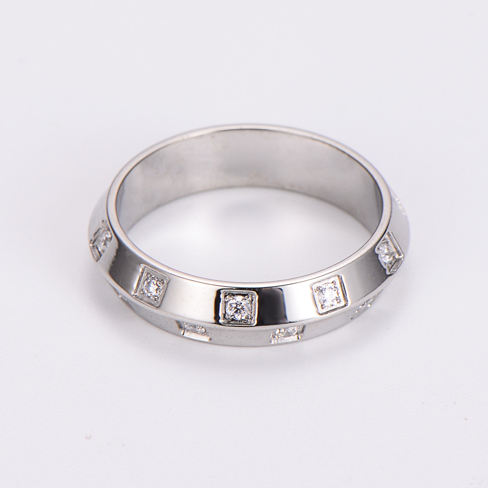 Aml Popular Diamond Ring Stainless Steel Personality Hip-Hop Trend Ring