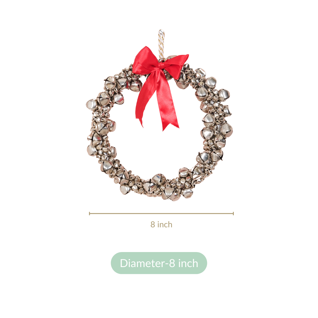 Decorative Silver Bells Wreath